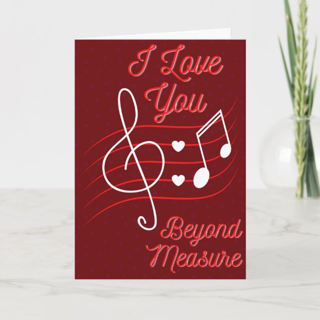 Music Lover Funny Valentine Card Karte (Vorderseite)