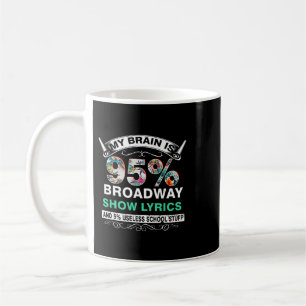 Music Lover Geschenke 2Mein Gehirn ist 95 Broadway Kaffeetasse