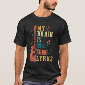 Music Lover Geschenke - Mein Gehirn ist 99 Song Te T-Shirt