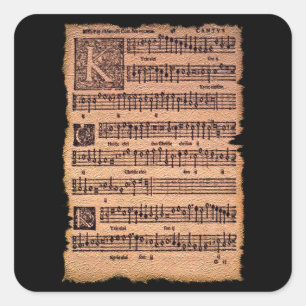 MUSIC LOVER Gregorian Chant Sheet Music Stickers