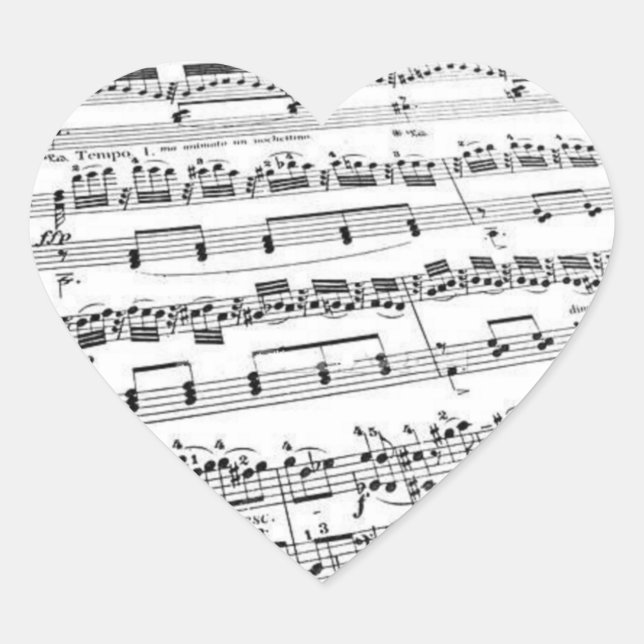 Music Lover Herz-Aufkleber (Vorderseite)