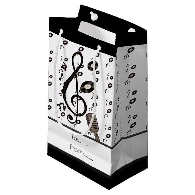 Music Lover Kleine Geschenktüte (Vorderseite Schrägansicht)
