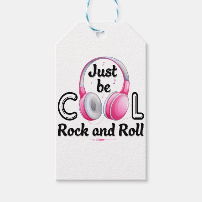 Music Lover Sei Cool Rock and Roll Geschenkanhänger (Vorderseite)