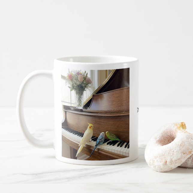 Music Lover Teacher Appreciation Gift custom Name Kaffeetasse (Mit Donut)