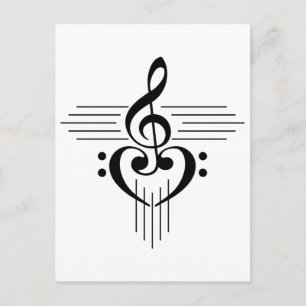 Music Lovers Custom Symbol Products Postkarte