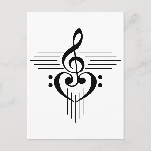 Music Lovers Custom Symbol Products Postkarte (Vorderseite)