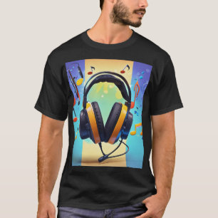 Music Lover's Graphic T - Shirt - Vibrant Design