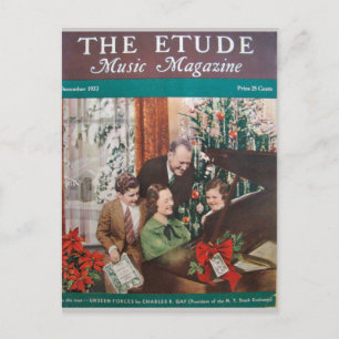 Music Magazine, 'The Etude' Dezember 1937 Postkarte