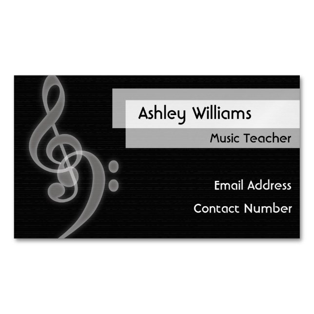 Music Magnetic Business Name Card Magnetische Visitenkarte (Vorderseite)