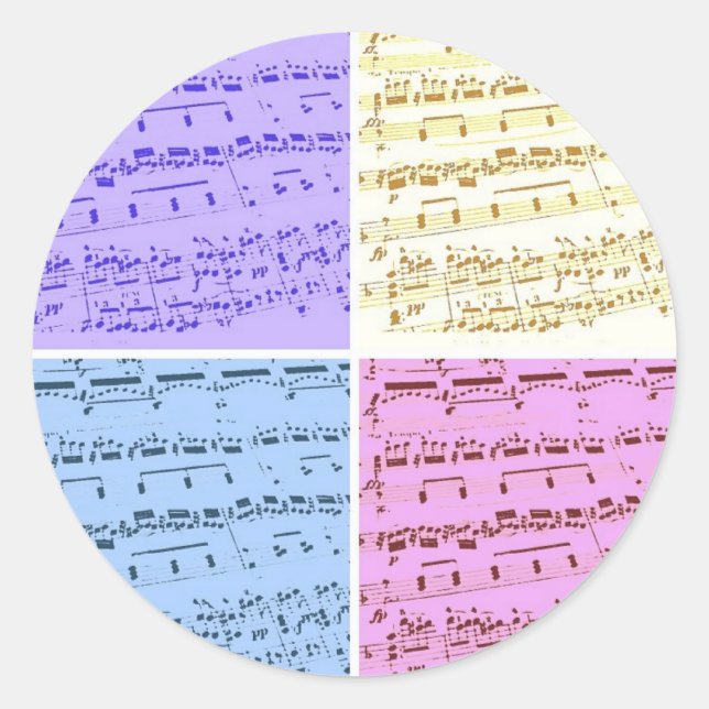Music Major/Student/Lehrer Runder Aufkleber (Vorderseite)