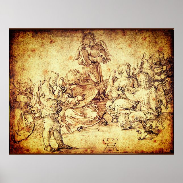 Music Making Angels von Albrecht Durer Poster (Vorne)