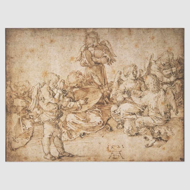 Music Making Angels von Albrecht Durer Seidenpapier (Vorderseite)