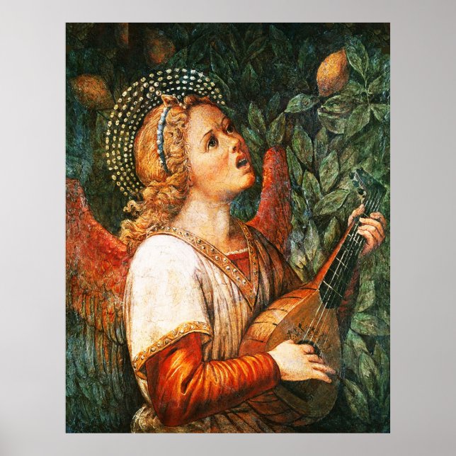 MUSIC MAKING CHRISTMAS ANGEL Mandolin Player Poster (Vorne)