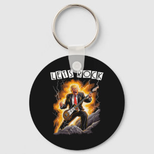 Music Mania Lustig Donald Trump spielt Gitarre - M Schlüsselanhänger