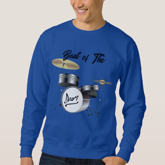 Music Mashup Beat of the Drum blue Sweatshirt (Vorderseite)