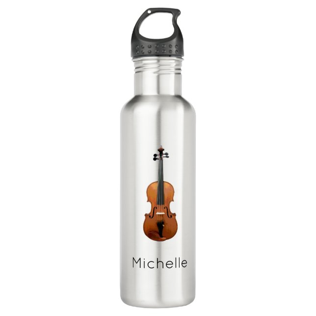 Music Monogram Violin Orchestra Edelstahlflasche (Vorderseite)