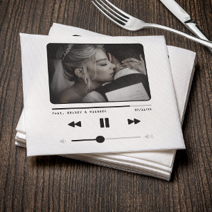 Music MP3 Player Wedding White Serviette