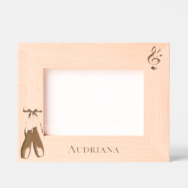 Music Note Ballet Shoes Personalized Geätzte Rahmen