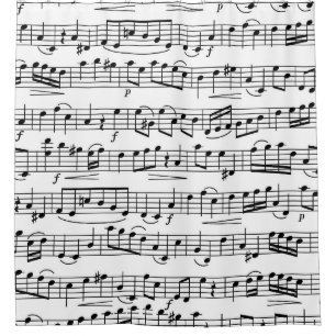 Music Note Design Duschvorhang