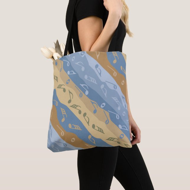 Music Note Stripes Brown And Blue (Von Nahem)