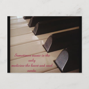 Music note with quote on. postkarte