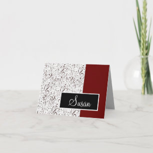 Music Notes Card with Name Karte
