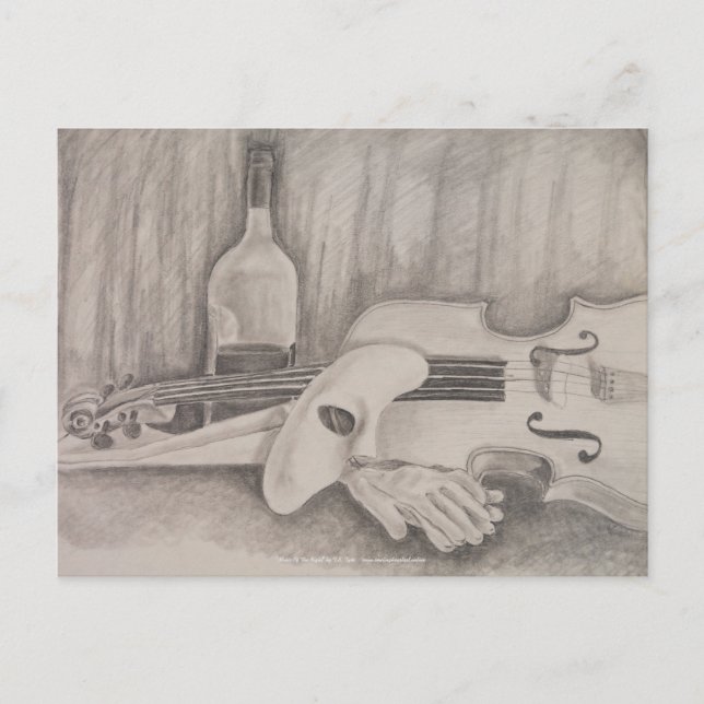 "Music of the Night" von T.S. Tire Postcard Postkarte (Vorderseite)