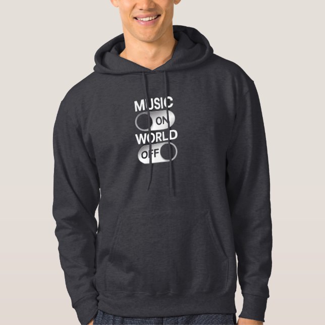 Music On, World Off - Funky Chill Mode Design Hoodie (Vorderseite)