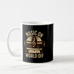 Music On World Off Graphic 2DJ Music Artist Lover Kaffeetasse