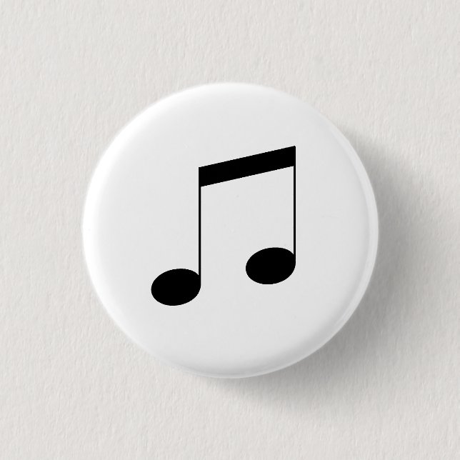Music One Black Beam Note, Button (Vorderseite)