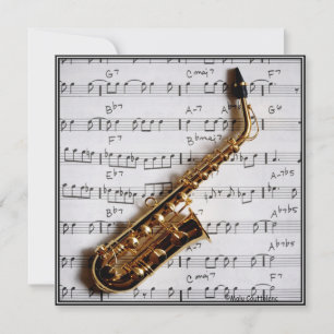 Music Party Saxophone Jazz Individuelle Einladung