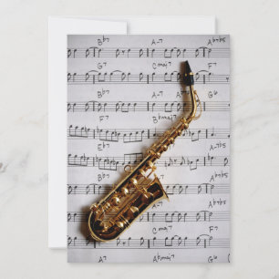 Music Party Saxophone Jazz Individuelle Einladung