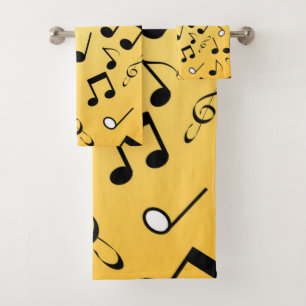 Music pattern badhandtuch set