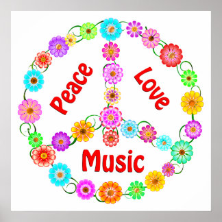 Music Peace Liebe Poster