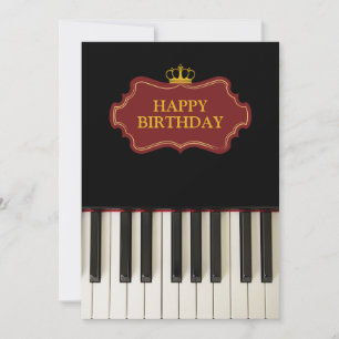 Music Piano Keys Happy Birthday Feiertagskarte