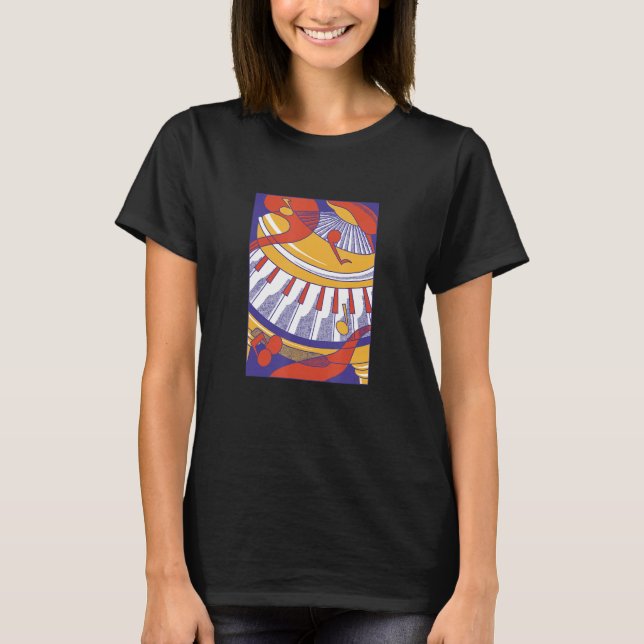 Music  Piano Prints for Living Room T-Shirt (Vorderseite)