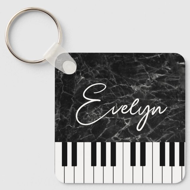 Music Piano Themed Key Chain Pianist Schlüsselanhänger (Vorderseite)