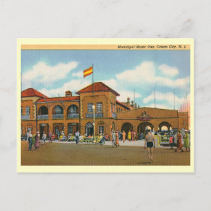 Music Pier, Ocean City, NJ Vintage Postkarte