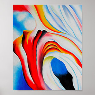 Music Pink and Blue,  Georgia O'Keeffe, Poster