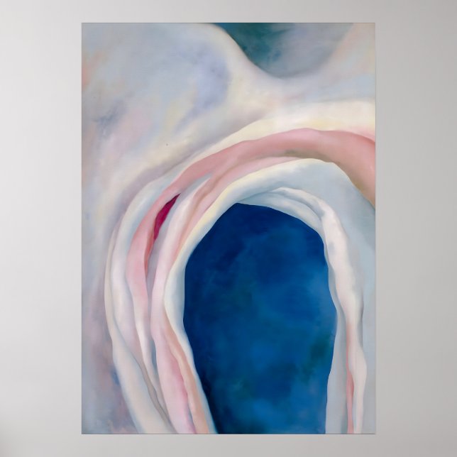 Music Pink and Blue von O'Keeffe Poster (Vorne)