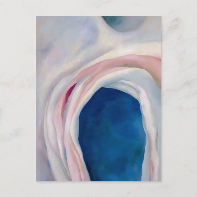 Music Pink and Blue von O'Keeffe Postkarte (Vorderseite)