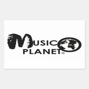 MUSIC PLANET Rectangle Stickers