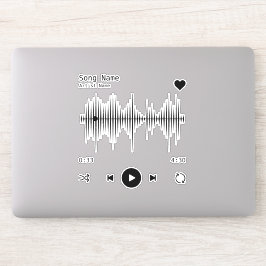 Music Player Artist and Song Personalized Aufkleber