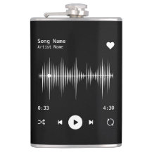 Music Player Artist and Song Personalized Black