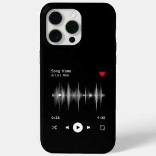 Music Player Artist und Song Personalisiert Black Case-Mate iPhone Hülle
