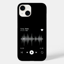 Music Player Artist und Song Personalisiert Black