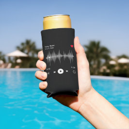 Music Player Artist und Song Personalisiert Black Selters Dosenkühler