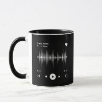 Music Player Artist und Song Personalisiert Black