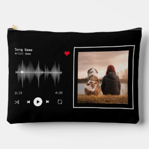 Music Player Artist und Song Personalisiert Black Zubehörtasche