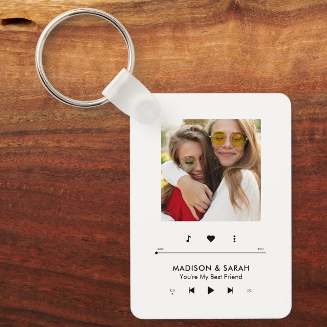 Music Player Foto Frame Personalisierte BESTE FREU Schlüsselanhänger (Vorderseite)